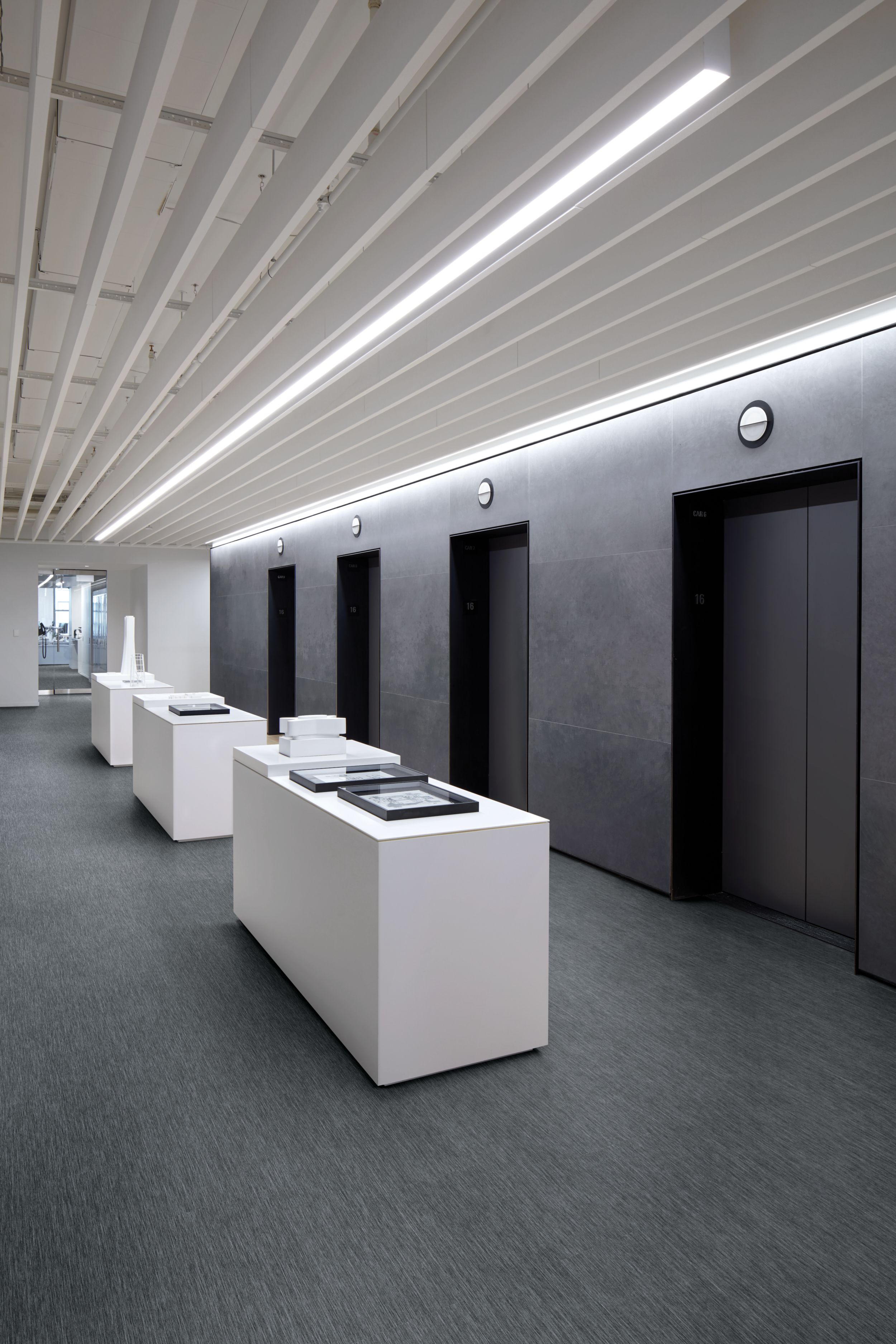 Interface Brushed Lines LVT in elevator lobby area numéro d’image 1